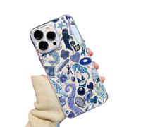 Clear Sea Horse Blue Jelly Fish Ocean Beach Custom Compatible With iPhone 7 7S 8 Plus SE 2020 XR XS Max X 11 12 13 14 15 16 16E Pro Max Plus Mini Bumper Case Design Name Protective Cover Silicone