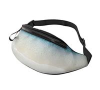 Clear Sea Water White Sand Beach Unisex Sport Casual Crossbody Sling Bag, Lightweight Adjustable Chest Pack with Headphone Jack, Durable Polyester Fabric (All-Over Print)