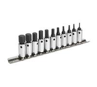 Sealey Hex Socket Bit Set AK62251 - 11pc 1/4" Sq Drive Metric