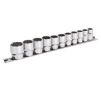 *Clear* Sealey AK69911 Total Drive Sockets 3/8Dr Hex Bi-Hex TRX Star Imperial Whitworth