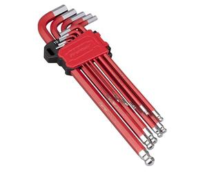 *Clear* Sealey Extra-Long Ball End Hex Allen Key Set Metric Rubber Coated 1.27mm-10mm ** Sealey_AK7164 **