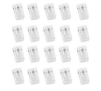 Clear Self-Adhesive Clips, 40pcs Clear Plastic Badge Holder Clips - DIY Crafts Quilting Paper Clamps for Office Poster Photo Home Hotel(Color3)