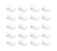 Clear Self-Adhesive Clips, 40pcs Clear Plastic Badge Holder Clips - DIY Crafts Quilting Paper Clamps for Office Poster Photo Home Hotel(Color 1)