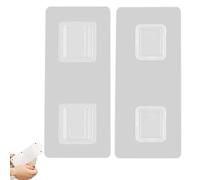 Clear Self Adhesive Hook - 10x6cm Heavy Duty Wall Hanger, Double Sided Seamless Sticker, Weatherproof Transparent PVC, No Hole Mount | Strong Hold for Shower Door Kitchen Cabinet Mirror