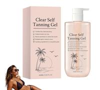 Clear Self Tanning Gel, Intense, Streak-free Shine, Moisturising with Hyaluronic Acid, Aloe Vera, Vitamin E, Tanning Gel in Your Own Way, Quick Drying, Transfer Resistant