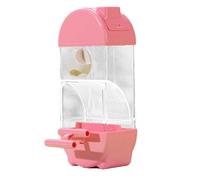 Clear Semi Closed Automatic Bird Feeder Splash Proof Designs Parrot Food Container For Small To Mediums Birds Bird Cage