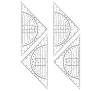 Clear Set Square Measuring Protractor with 180 Degree Protractor for Student Drafting Mathematics Measurement Tool Technical Drawing Tool with Scale