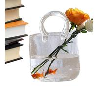 Clear Shape Vase - Glass Purse Vase, Glass Aquarium | Glass Vases, Fish Bowl, Handmade Flower, Portable Shape Flower Vase, Unique Aquarium for