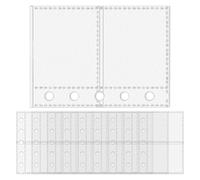 Clear Sheet Protectors - 10pcs M5 5-Ring Binder Inserts, Transparent Document Sleeves, | Card Photo Sticker Organizer, Replacement Pages for Office, School, Project Managers, Artists, Students