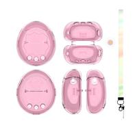 Clear Shell Protective Case for Tamagotchi Paradise,Protective Cover Sleeve Shock-Resistant Protection with Lanyard (Clear Pink)