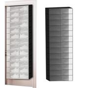 Clear Shoe Rack, Hangable Door Holder, 61.42x22.24x5.91 Inches Non-Woven Fabric Organizer with Foldable Design, Shoe Storage, Rack Holder with Space-Saving Feature, Entryway Accessory for Bedroom