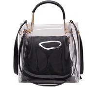 Clear Shoulder Bag(Black)