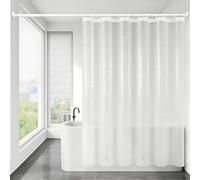 Clear Shower Curtain with Hooks,180 * 200CM Waterproof Bathroom Curtains,Anti Mould Mildew Resistant,Easy Dry Transparent Shower Curtains for Bathroom,Hotel and Apartment