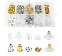 Clear Silicone Earring Backs 1040 Pcs - Secure, Comfortable Anti-Lost Stud Stoppers with Storage Box for Women's DIY Jewelry Supplies