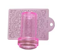Clear Silicone French Nail Art Stamper Set Round Body Jelly Stamping Nail Art Manicure Design with Scraper