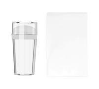 Clear Silicone French Nails Art Stamper Set with Scrapers Round Visible Body Jelly Stamping for Nail Manicures Designs Nail Stamping Kits