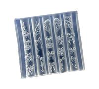 Clear Silicone Nails Mold Nails Template Silicone Texture for Embossed Art Tool with Elegant Lace Bowknot Designs Nails Art Stencil