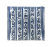 Clear Silicone Nails Mold Template Texture for Embossed Art Tool with Elegant Lace Bowknot Designs Art Template Manicure Training Tool