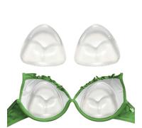 Clear Silicone Triangle Heart Shaped Bra Pad Insert Removable Sport Bra Cup Reusable Sticky Bra Padding Gel Push-Up Breast Pads for Women Swimsuits Bikini Dress