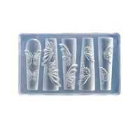 Clear Silicone Unguis Art Cast with Complex Butterfly Embossing for Blossomy Unguis Designs Recyclable Unguis Art Silicone Format