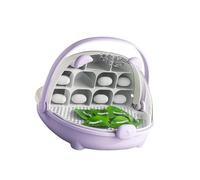 Clear Silkworm Observation Box With Removable Compartment And Airflows Vents For Health Silkworm Development And Growth Breathable Growth Container