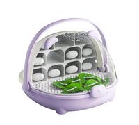 Clear Silkworm Observation Box With Removable Compartment And Airflows Vents For Health Silkworm Development And Growth Breeding Box