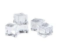 Clear Simulation Ice Cubes 5Pcs Acrylic for Advertising Display and Social Media Content Creation Acrylic
