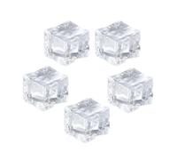 Clear Simulation Ice Cubes 5Pcs Acrylic for Advertising Display and Social Media Content Creation Acrylic Fake