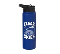 Clear Skies Telescope Astronomy Night Sky Lover Stainless Steel Insulated Water Bottle
