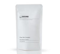 Clear Skin Complex - Vegan Skin Supplement with Vitamins A, C, D3, E, Zinc, Selenium, Turmeric & Live Cultures I Oxford Vitality I Manufactured in The UK (365)