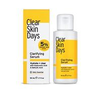 Clear Skin Days Hyaluronic Acid, Glycolic Acid & Salicylic Acid Clarifying Serum - AHA BHA Serum - Spot, Blemish & Acne Hydrating Treatment for Soft Glowing Skin, 50ml