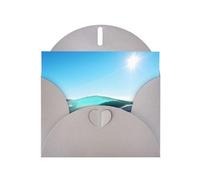 Clear Sky Wave Beach Print Blank Cards and Envelopes 5" x 6" for Wedding Birthday Invitations and All Occasions
