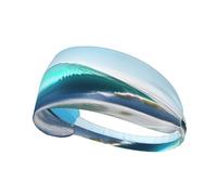 Clear Sky Wave Beach Sports Headband For Men Women Tennis Sweat Band For Workout Sports Headbands Elastic For Running