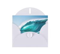 Clear Sky Wave Print Blank Cards and Envelopes 5" x 6" for Wedding Birthday Invitations and All Occasions