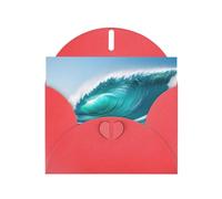 Clear Sky Wave Print Blank Cards and Envelopes 5" x 6" for Wedding Birthday Invitations and All Occasions