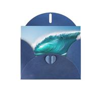 Clear Sky Wave Print Blank Cards and Envelopes 5" x 6" for Wedding Birthday Invitations and All Occasions