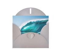Clear Sky Wave Print Blank Cards and Envelopes 5" x 6" for Wedding Birthday Invitations and All Occasions