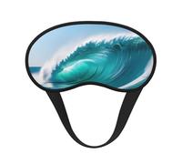 Clear Sky Wave Print Soft Washable Eye Masks for Cover Nap Light Blocking for Night Shift Sleep Aid