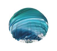 Clear Sky Wave shower caps with a double layer of, hold your hair well whether using them while showering or taking bath.