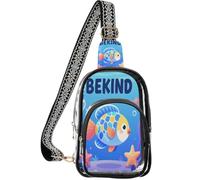 Clear Sling Purse for Festival Goers with Front Zipper Pocket