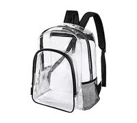 Clear Small Backpack Stadium Approved Transparent Backpack Water Proof Transparent Backpack. Girls Backpacks (Black, A)