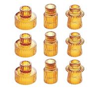 Clear Small Candlestick Holders Glass Sticks for Wedding Table Centerpieces Decors Glass Taper Holders Candleholder Centerpieces for Tables