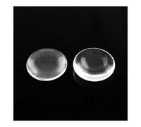 Clear Smooth Glass 12mm Calibrated Coin-Shaped Flat-Backed Cabochons Pack of 30 - Perfect for Jewellery Making, Clothing and Home Decor