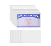 Clear Social Security Card Protector Holder Medicare Credit Card Sleeve Cover Driver's License Sleeve Business Cards PVC Wallet Slot for Insurance ID Cards SSN, 16pcs