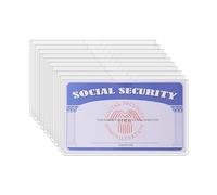 Clear Social Security Card Protector Holder Medicare Credit Card Sleeve Cover Driver's License Sleeve Business Cards PVC Wallet Slot for Insurance ID Cards SSN, 10pcs