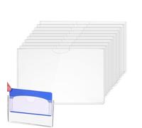 Clear Social Security Card Protector Sleeves Clear Waterproof PVC Credit | Slim Drivers License Protection Multi-Functional for Friends Coworkers Families (Horizontal style)