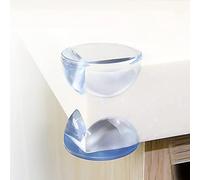 Clear, soft, silicone corner edge protectors/guards with strong adhesive for easy installation to safety proof your house with KiddyBear, suitable for babies, toddlers and children to use on tables and other sharp furniture corners - 20 pack
