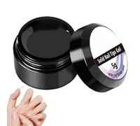 Clear Solid Nail Glue Gel, UV Nail Glue, Strong Nail Glu/e for Press on Nai/ls,N/ail Gl/ue for Press on Na/ils,Adhesive Gel,Na/il Extension Gl/ue,3D N/ail G/el,UV Light Cure Needed,5g