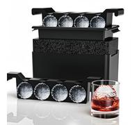 Clear Sphere Ice Cube Molds, Clear Ice Cube Maker, 5cm Large Round Ice Cube Moulds Reusable Crystal Round Ice Cube Maker Moulds for Whiskey, Cocktails, Drinks（8 Balls）