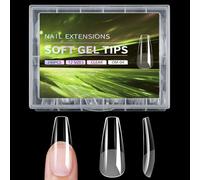 Clear Square Nails Tips Set 240Pcs Gel Full Cover False 12 Sizes Extensions For Home Manicure Nail Art Accessories